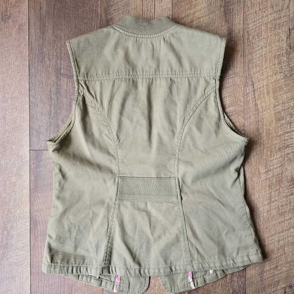 Tommy Hilfiger Army Green Utility Vest With Pockets Size Small - Picture 7 of 7
